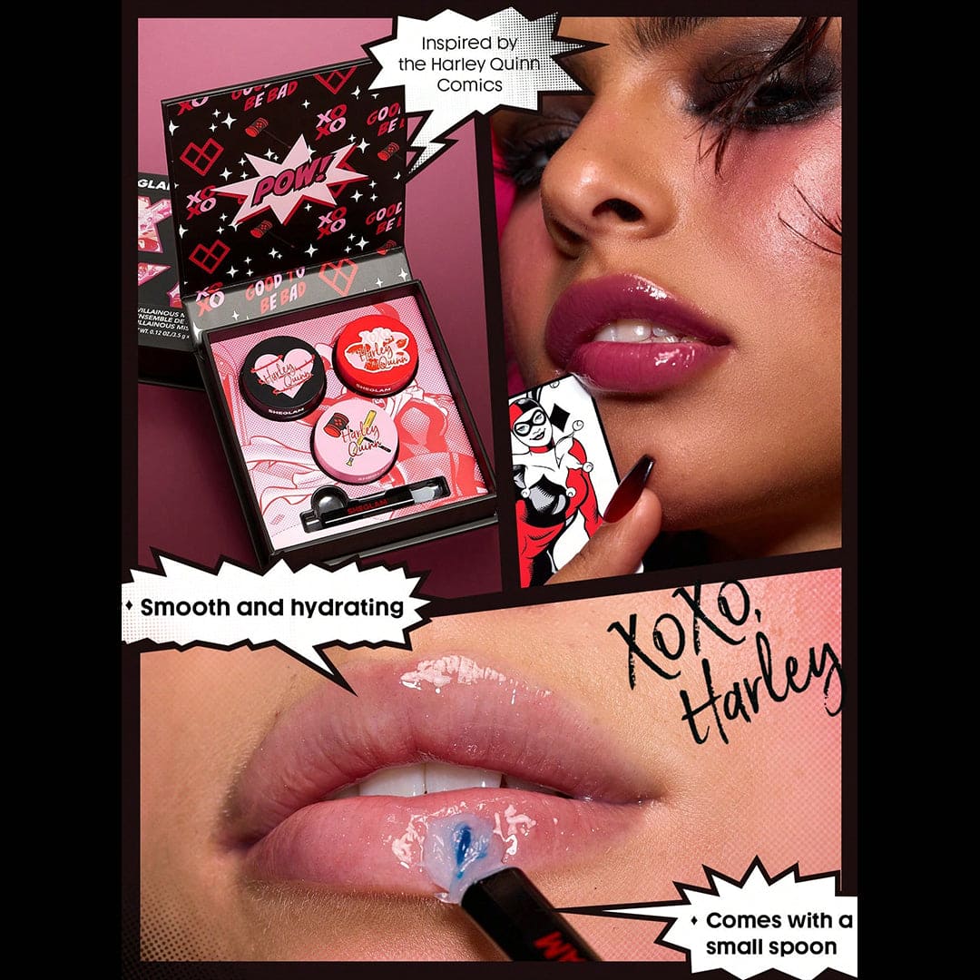 SHEGLAM Harley Quinn X SHEGLAM Villainous Misfits Lip Jam Set Lip Set - XOXO cosmetics