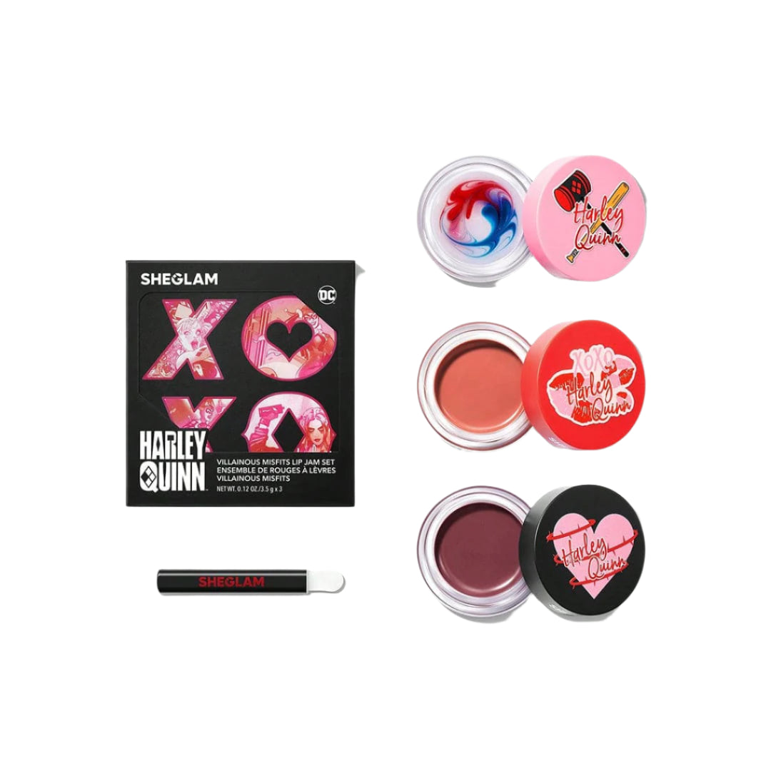 SHEGLAM Harley Quinn X SHEGLAM Villainous Misfits Lip Jam Set Lip Set - XOXO cosmetics