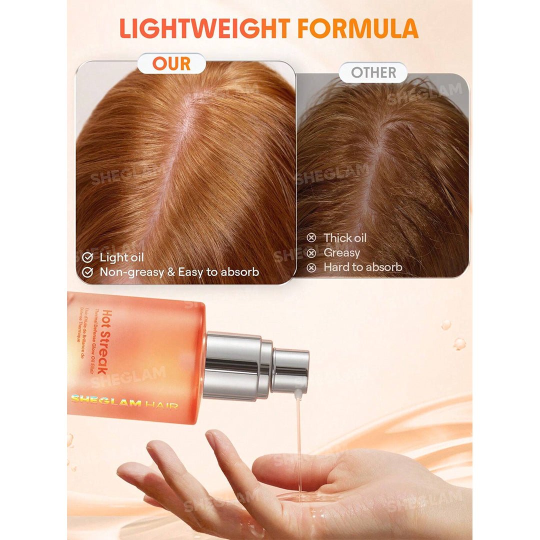 SHEGLAM Hot Streak Thermal Defense Glow Oil Elixir Hair Serum - XOXO cosmetics
