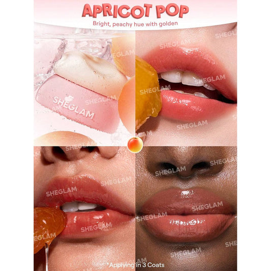 SHEGLAM Hydra Jelly Pocket Lip Jam-Apricot Pop Lip Balm - XOXO cosmetics
