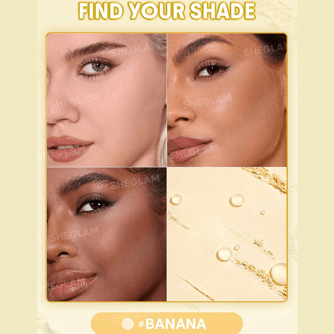 SHEGLAM Insta-Ready Ultra-Fine Blur & Lift Setting Powder Duo - Banana Powder - XOXO cosmetics