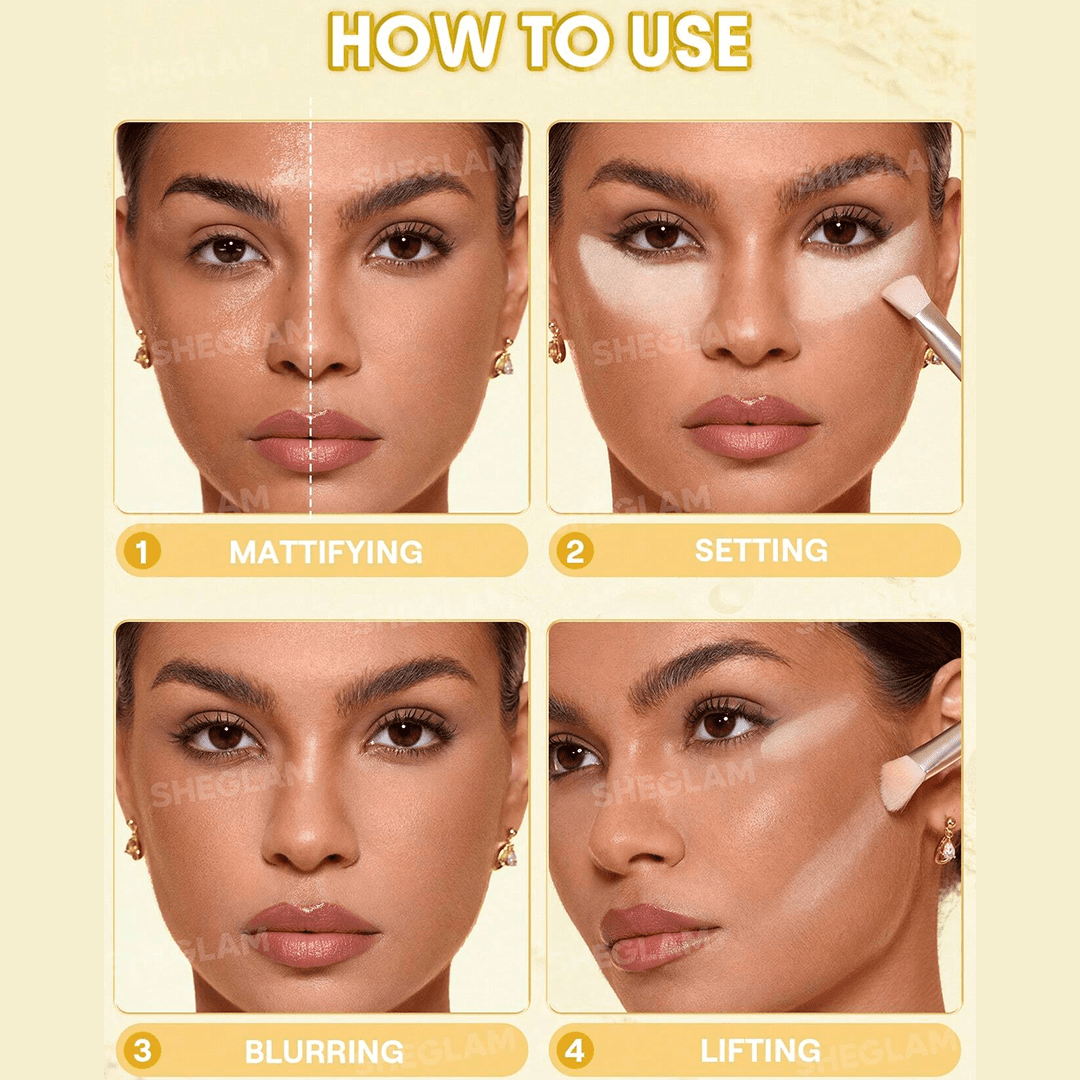 SHEGLAM Insta-Ready Ultra-Fine Blur & Lift Setting Powder Duo - Banana Powder - XOXO cosmetics