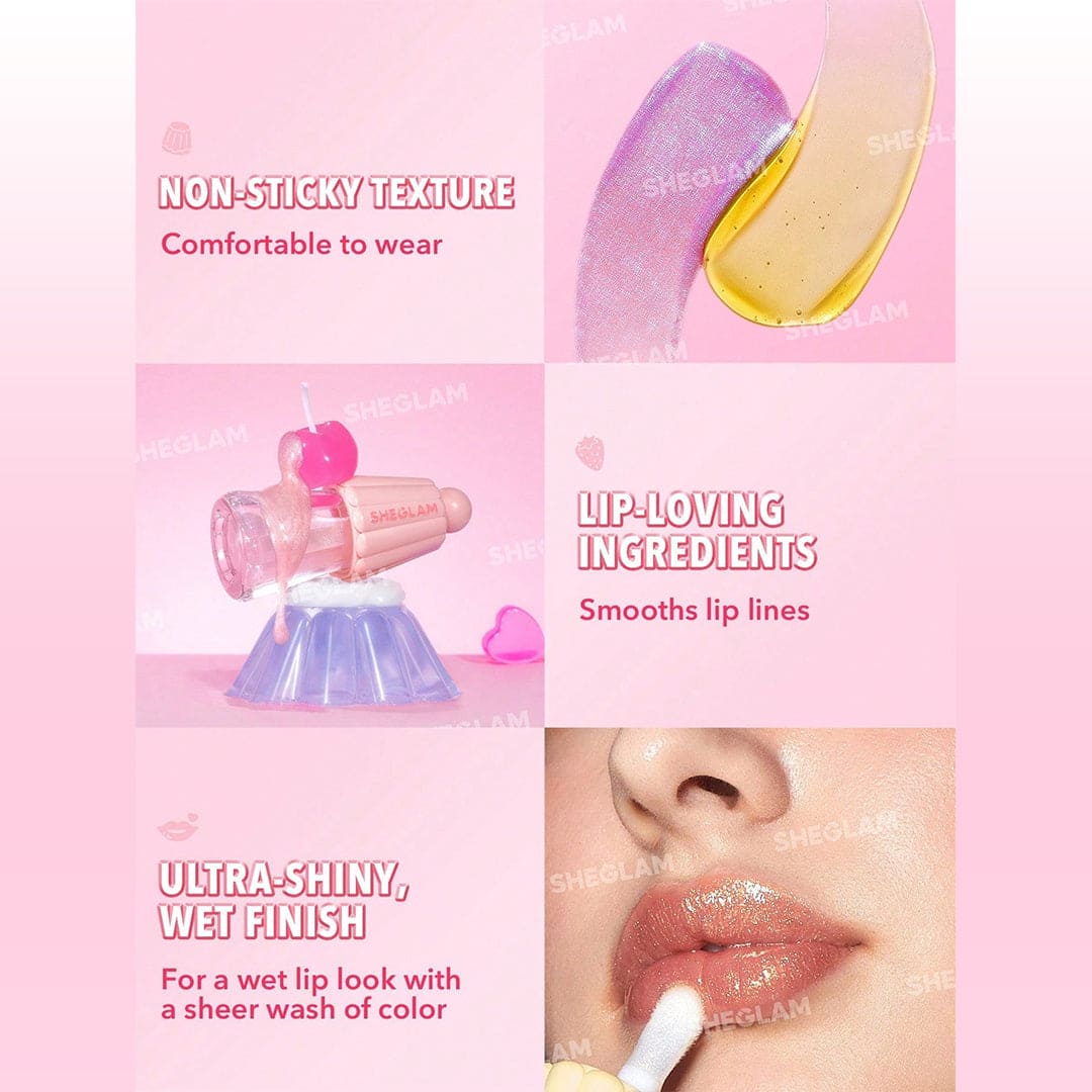 SHEGLAM Jelly Wow Hydrating Lip Oil Lip Oil - XOXO cosmetics