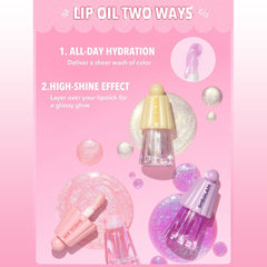 SHEGLAM Jelly Wow Hydrating Lip Oil Lip Oil - XOXO cosmetics