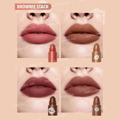 SHEGLAM Mega Lip Stacks - Brownie Stack Lipstick - XOXO cosmetics