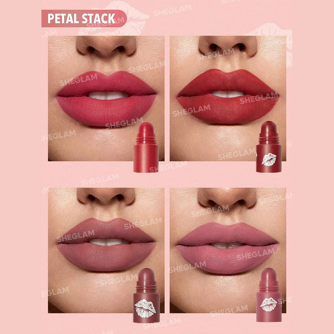 SHEGLAM Mega Lip Stacks - Petal Stack Lipstick - XOXO cosmetics