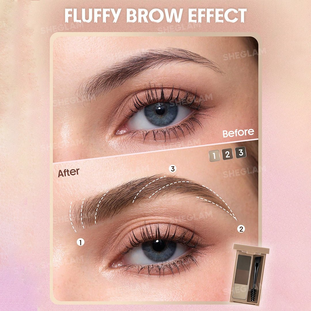 SHEGLAM Puff Brow Palette - Brown Eyebrow - XOXO cosmetics