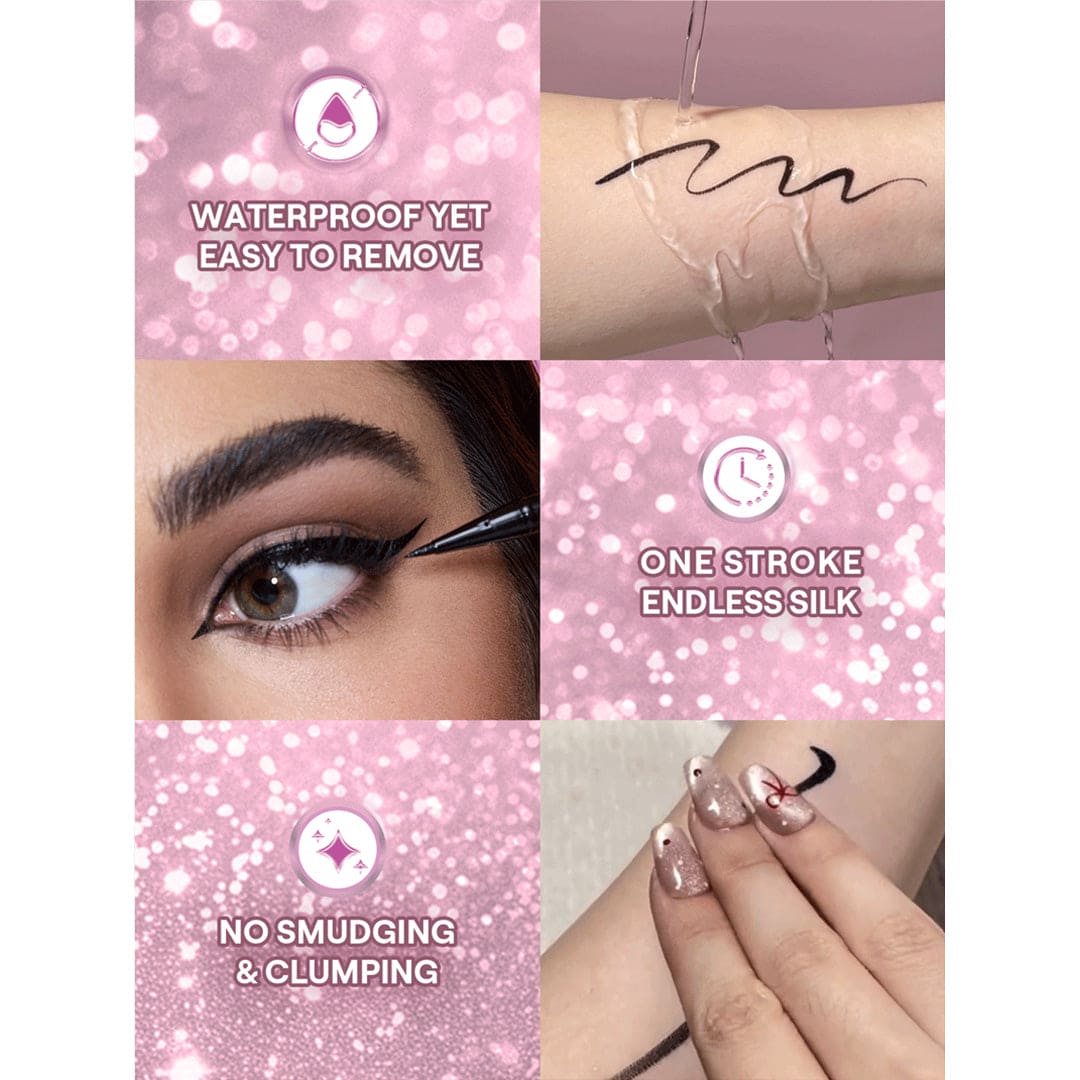 SHEGLAM Rosé LINE & DEFINE Waterproof Liquid Eyeliner - Black Eyeliner - XOXO cosmetics