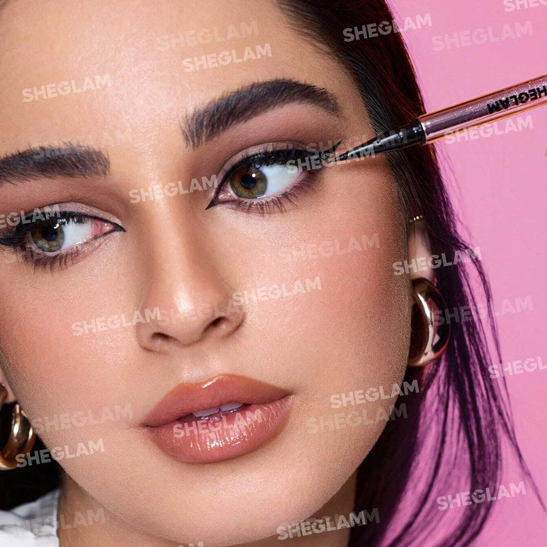 SHEGLAM Rosé LINE & DEFINE Waterproof Liquid Eyeliner - Black Eyeliner - XOXO cosmetics