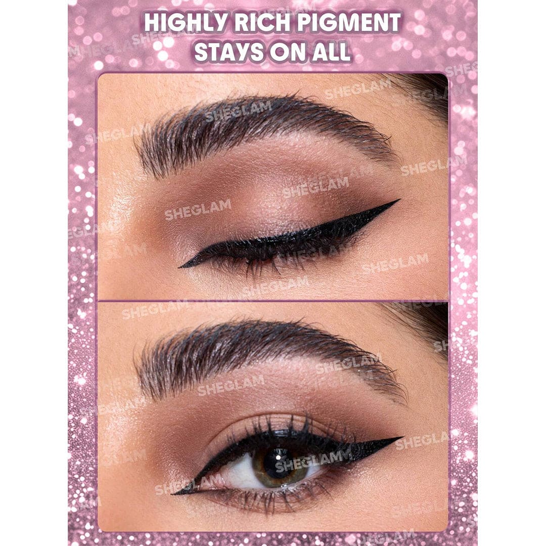 SHEGLAM Rosé LINE & DEFINE Waterproof Liquid Eyeliner - Black Eyeliner - XOXO cosmetics