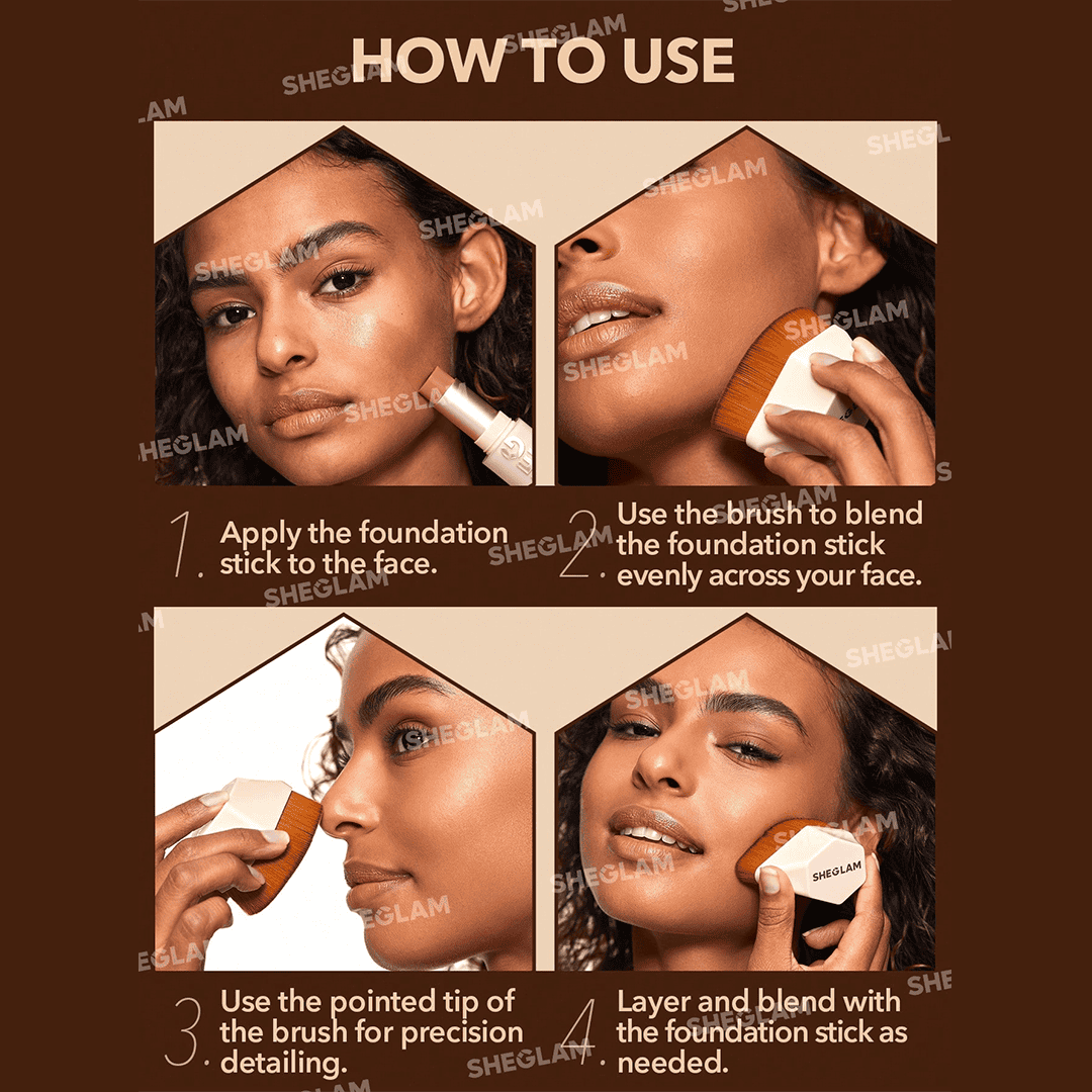 SHEGLAM Skin Magnet Foundation Brush Makeup Tools - XOXO cosmetics