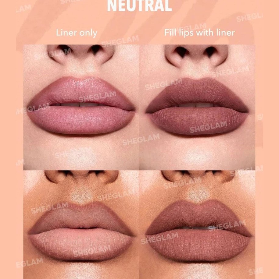 SHEGLAM So Lippy Lip Liner Set - Au Naturel Lip Liner - XOXO cosmetics