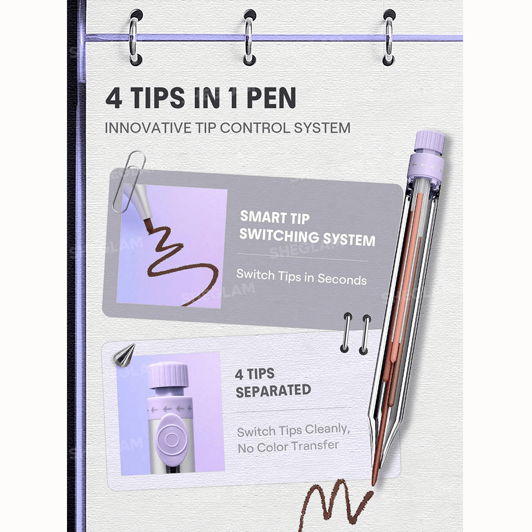 SHEGLAM The Everywhere 4-In-1 Liner Pen Lip Liner - XOXO cosmetics