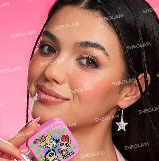 SHEGLAM The Powerpuff Girls X SHEGLAM Tough Love Shimmer Blush-Utonium Blusher - XOXO cosmetics