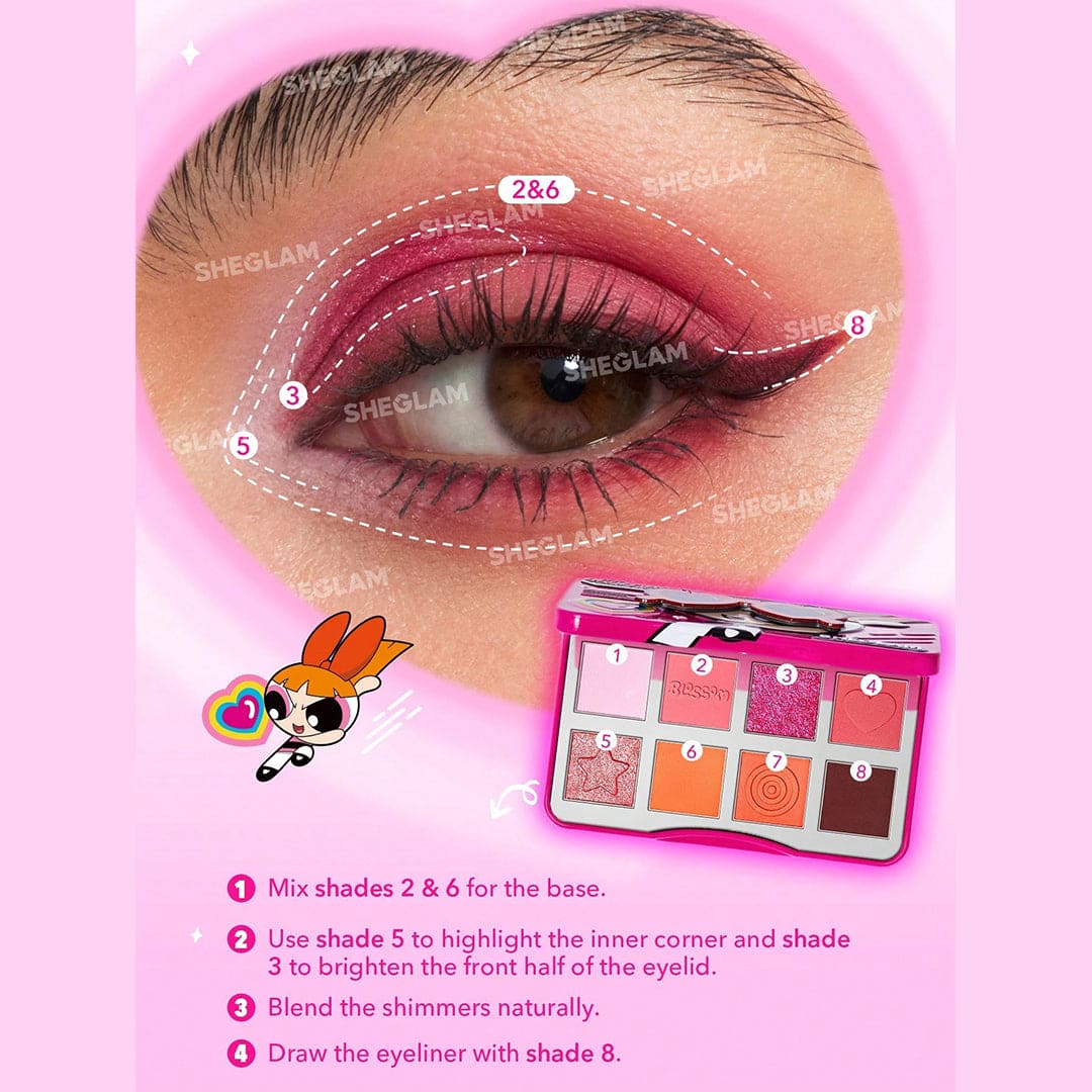 SHEGLAM The Powerpuff Girls X The Professor's Girls Palette - The Leader Eyeshadow - XOXO cosmetics