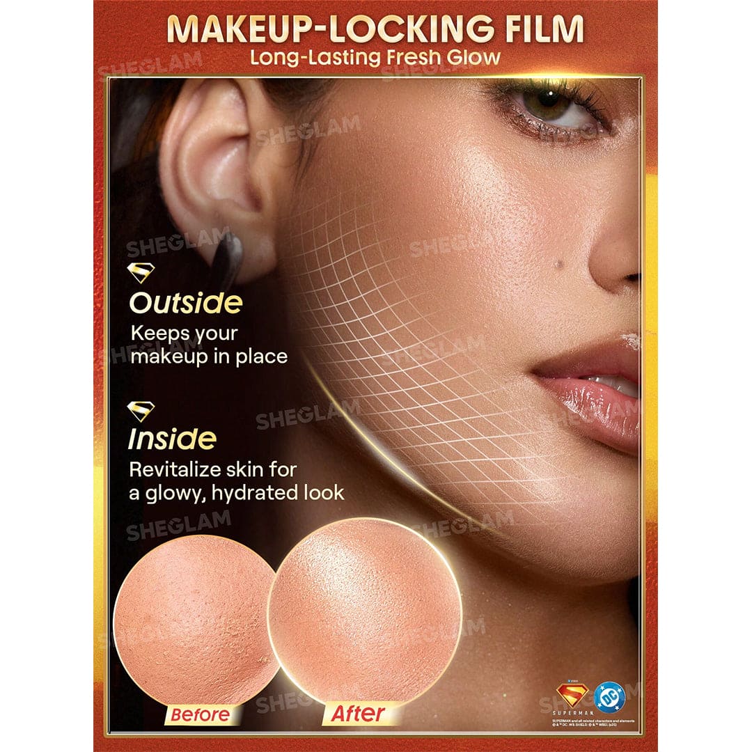 SHEGLAM The Superman Good Grip Glow Illuminating Primer - Gold Primer - XOXO cosmetics