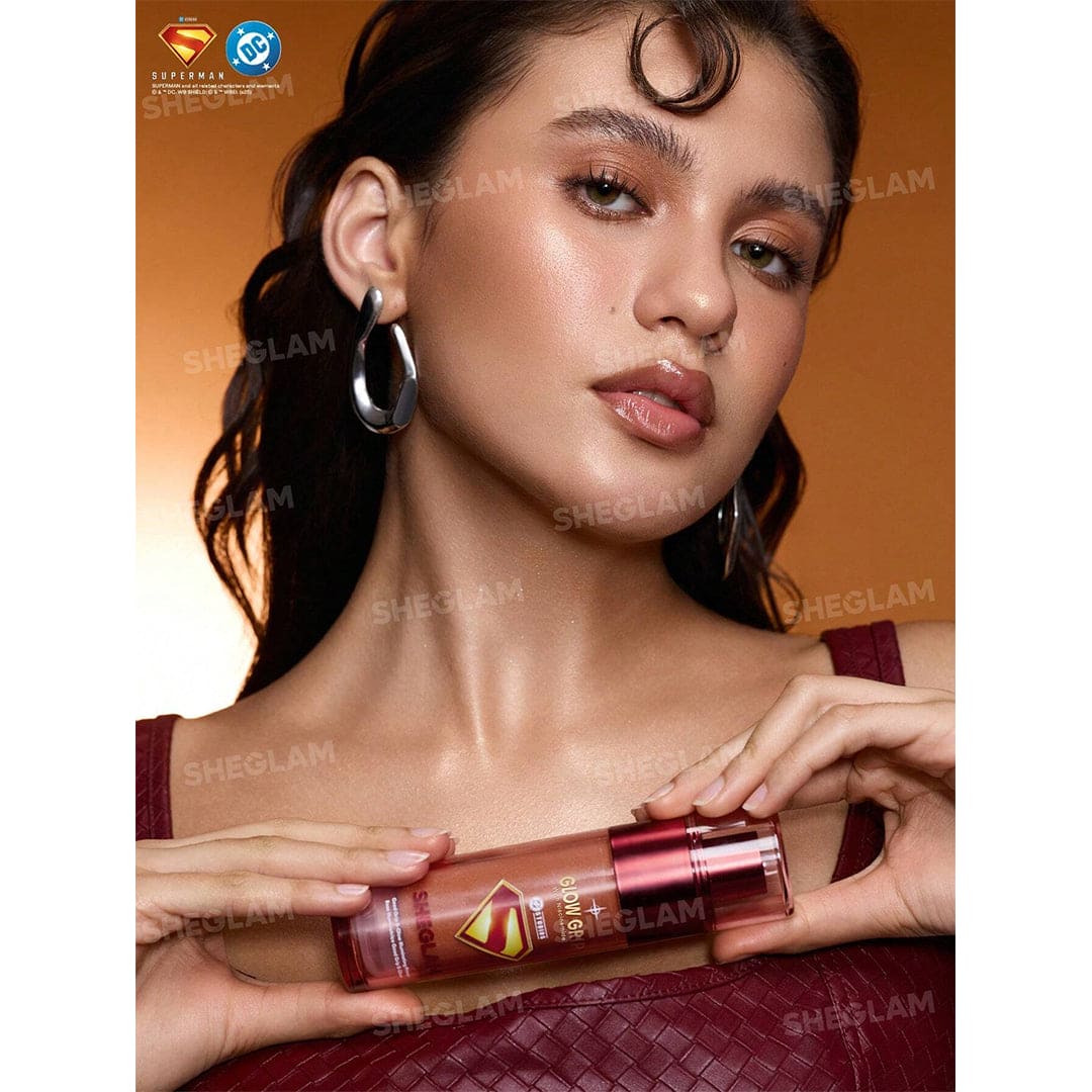 SHEGLAM The Superman Good Grip Glow Illuminating Primer - Gold Primer - XOXO cosmetics