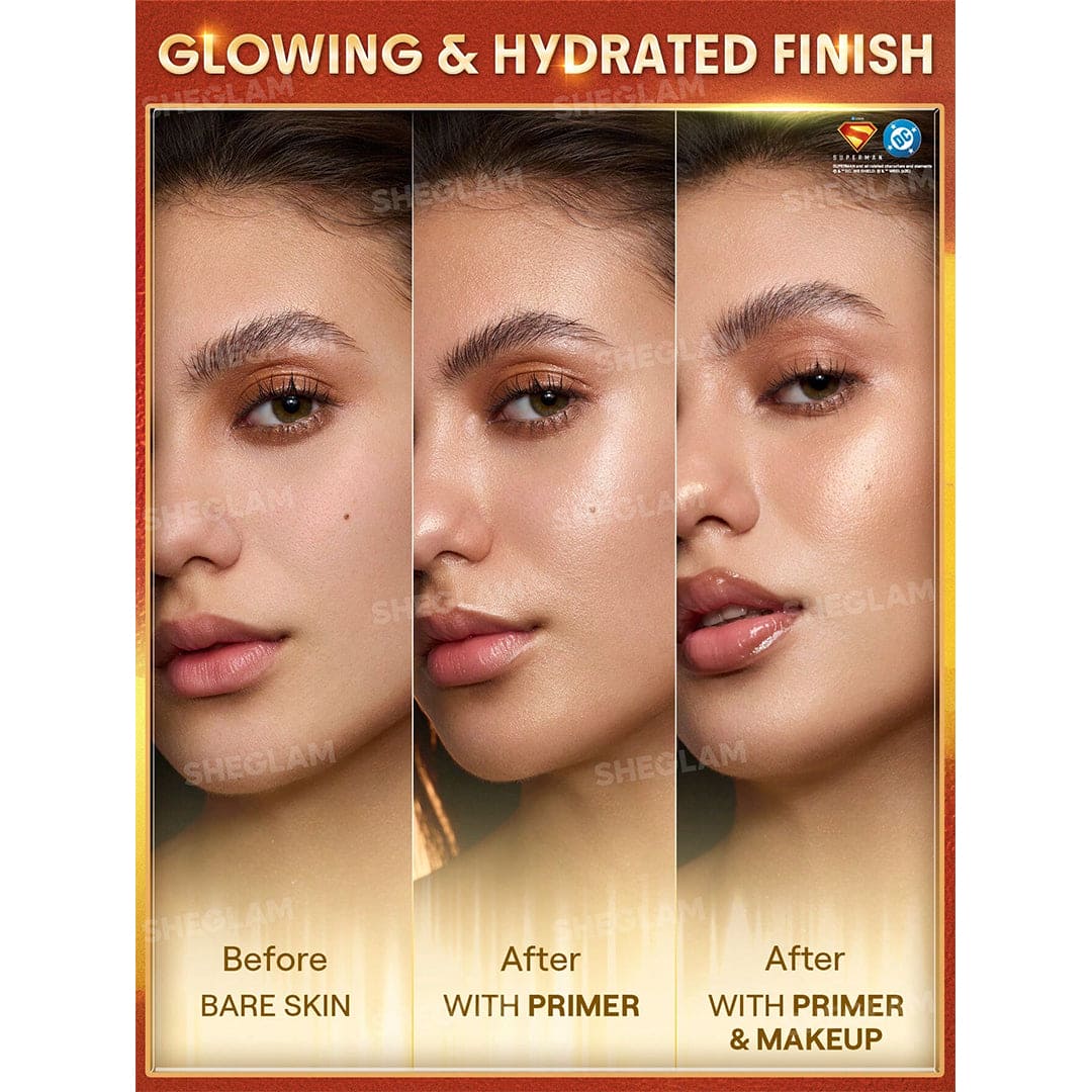 SHEGLAM The Superman Good Grip Glow Illuminating Primer - Gold Primer - XOXO cosmetics