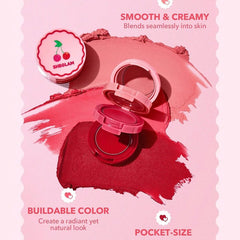 SHEGLAM Very Cherry Cheek & Lip Cream Stack Blush - XOXO cosmetics