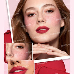SHEGLAM Very Cherry Cheek & Lip Cream Stack Blush - XOXO cosmetics