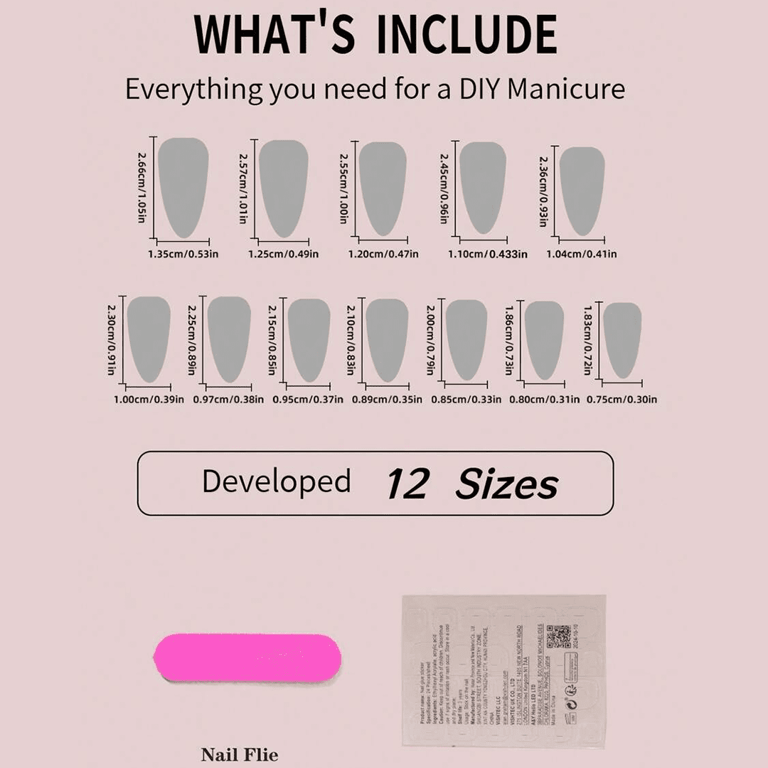 SHEIN 24Pcs Almond-Shaped Light Blue Dotted Glitter Press On Nails Press On Nails - XOXO cosmetics