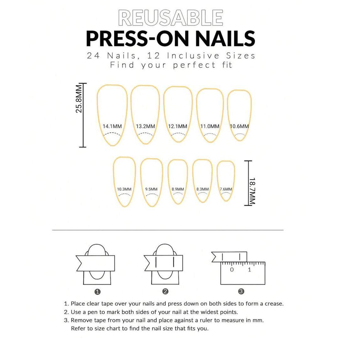 SHEIN 24Pcs French Almond White Bow & Faux Pearl Design Press On Nails Press On Nails - XOXO cosmetics