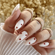 SHEIN 24Pcs Romantic Red Simple Style Almond-Shaped Press On Nails Press On Nails - XOXO cosmetics