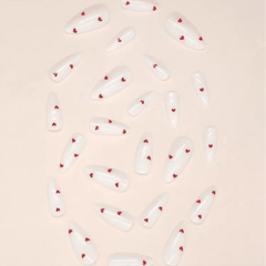 SHEIN 24Pcs Romantic Red Simple Style Almond-Shaped Press On Nails Press On Nails - XOXO cosmetics