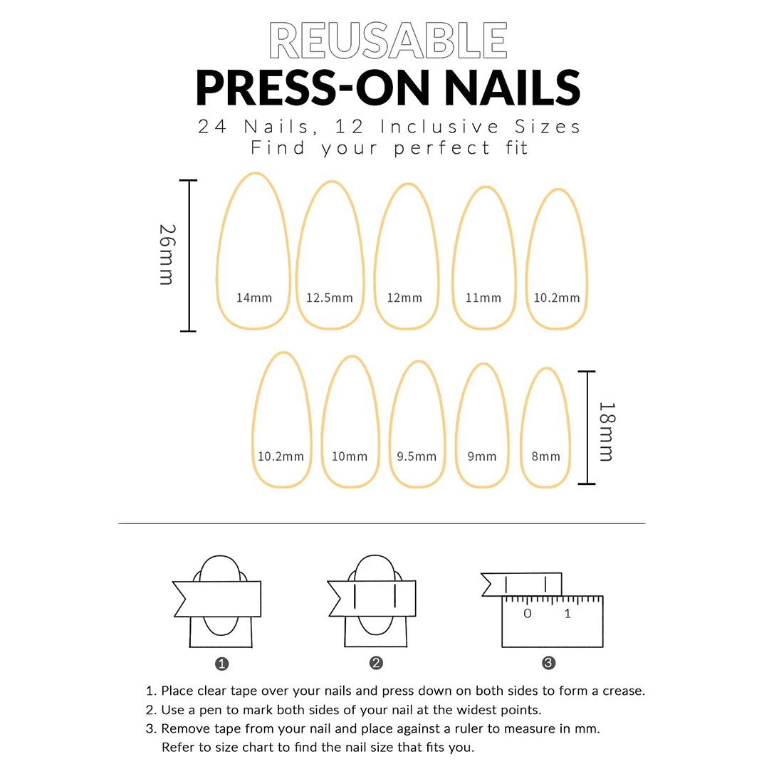 SHEIN 24Pcs Romantic Red Simple Style Almond-Shaped Press On Nails Press On Nails - XOXO cosmetics