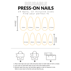 SHEIN 24Pcs Romantic Red Simple Style Almond-Shaped Press On Nails Press On Nails - XOXO cosmetics