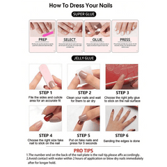 SHEIN 24pcs Almond-Shaped Black Polka Dot Press On Nails Press On Nails - XOXO cosmetics