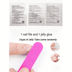 SHEIN 24pcs Almond Shaped Blue Polka Dot Striped Floral Press On Nails Press On Nails - XOXO cosmetics