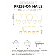 SHEIN 24pcs French Almond Ocean Style Elegant 3D Starfish Water Drop Flower Press On Nails Press On Nails - XOXO cosmetics