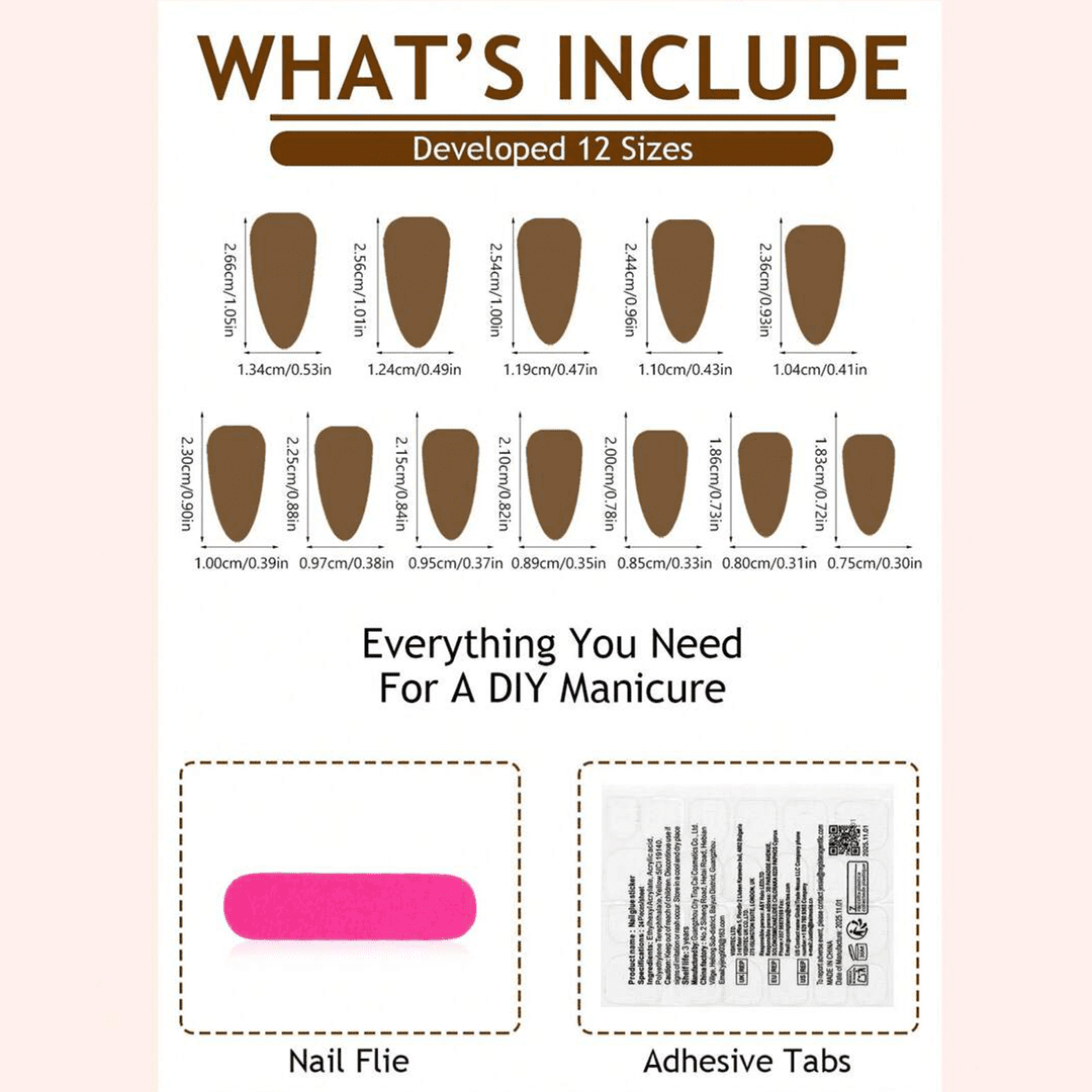 SHEIN 24pcs Medium Almond-Shaped Yellow Nude 3D Ombre Floral Press On Nails Press On Nails - XOXO cosmetics