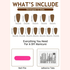 SHEIN 24pcs Medium Almond-Shaped Yellow Nude 3D Ombre Floral Press On Nails Press On Nails - XOXO cosmetics