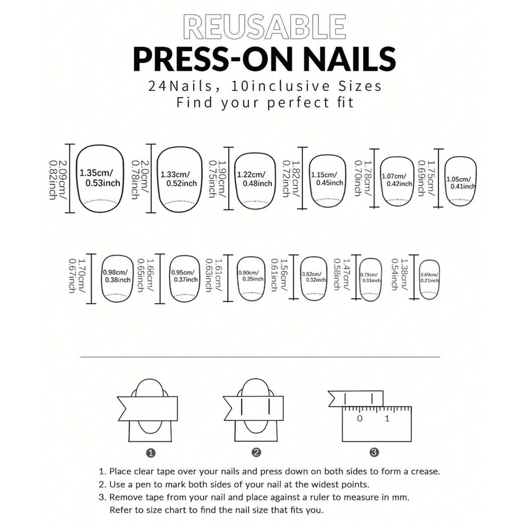 SHEIN 24pcs Oval White French 3D Gel Flower Press On Nails Press On Nails - XOXO cosmetics