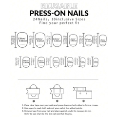 SHEIN 24pcs Oval White French 3D Gel Flower Press On Nails Press On Nails - XOXO cosmetics