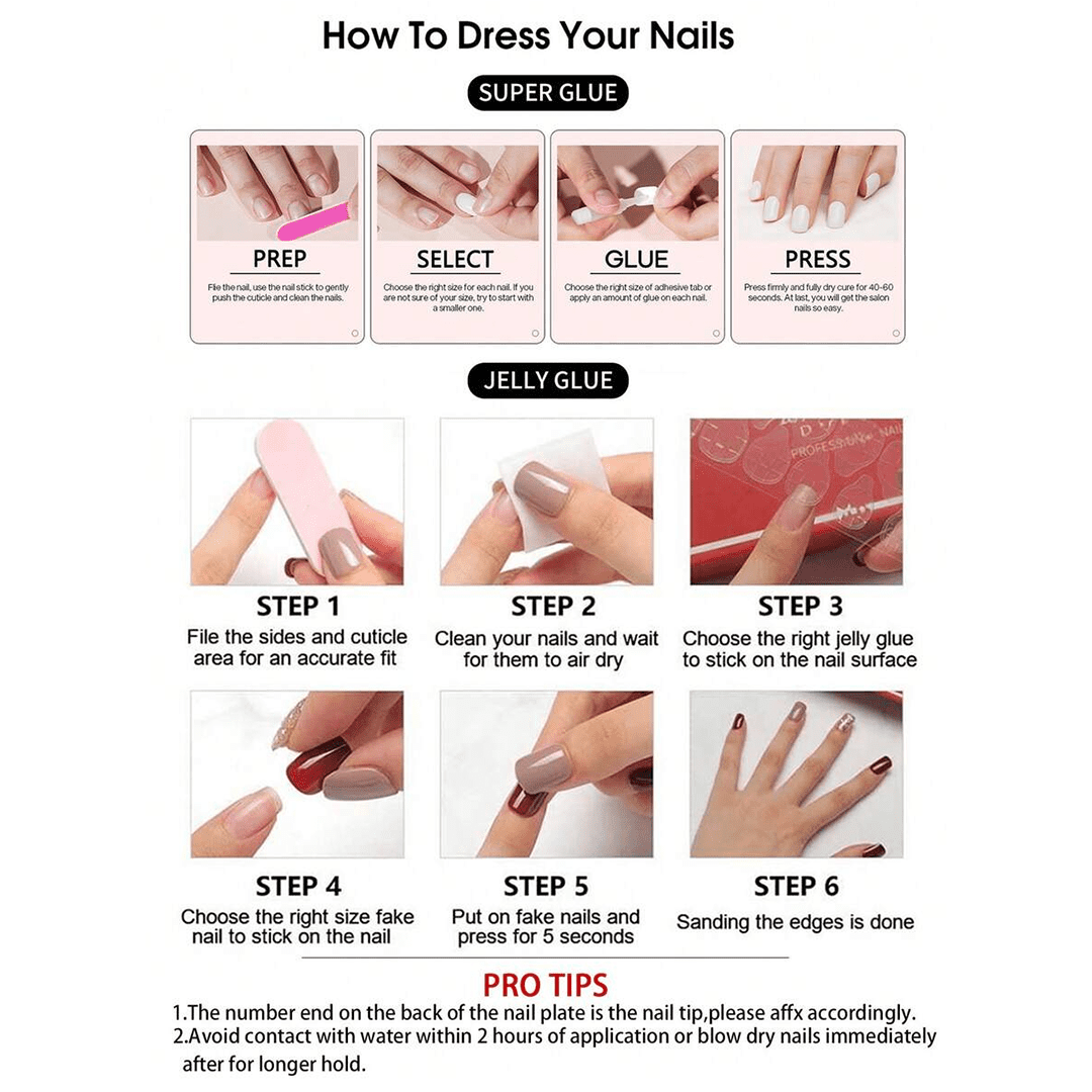 SHEIN 24pcs Oval White French 3D Gel Flower Press On Nails Press On Nails - XOXO cosmetics