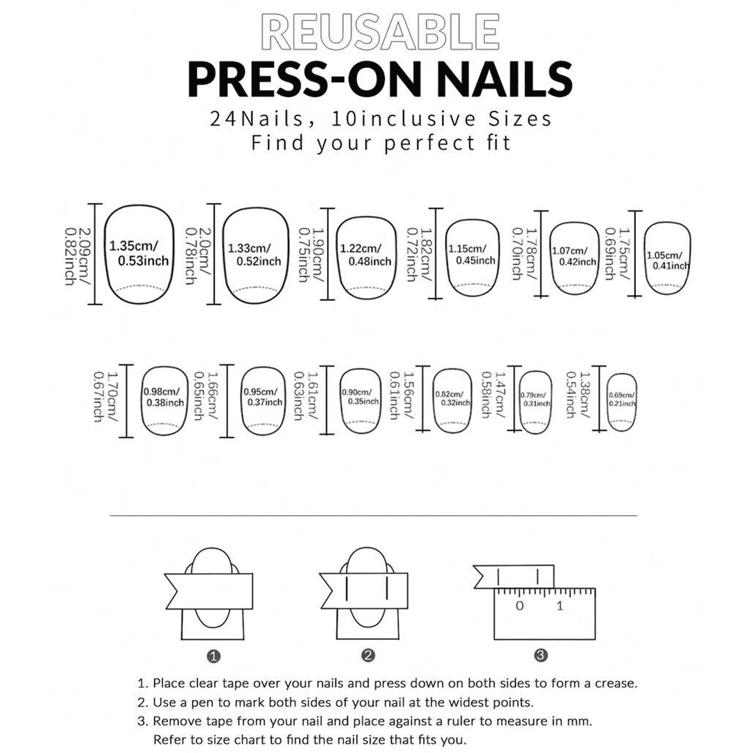 SHEIN 24pcs Short Oval 3D Flower & Pearl Design Press On Nails Press On Nails - XOXO cosmetics