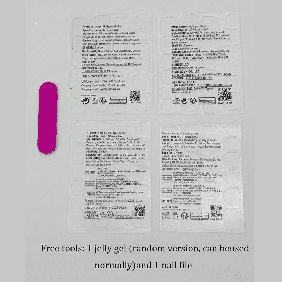 SHEIN 24pcs Short Oval-Shaped With Summer Vibes Press On Nails Press On Nails - XOXO cosmetics