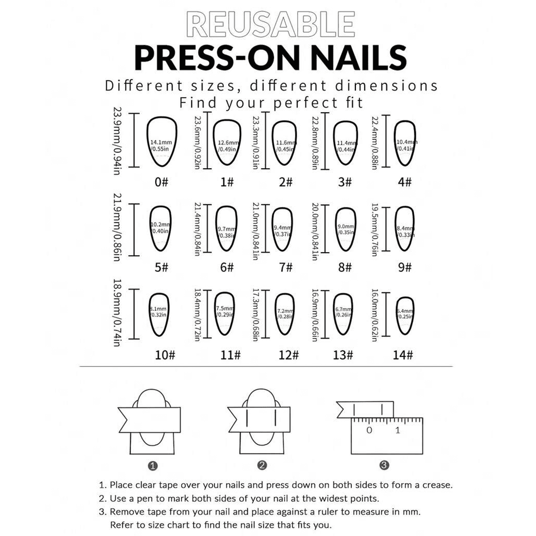 SHEIN 30Pcs Short Almond French Polka Dot & Striped Patterns Press On Nail Press On Nails - XOXO cosmetics