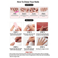 SHEIN 30pcs Short Almond Flower & Ocean French Design Press On Nails Press On Nails - XOXO cosmetics