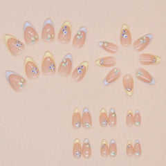 SHEIN 30pcs Simple French Style Mango Blueberry Nail Art Press On Nails Press On Nails - XOXO cosmetics