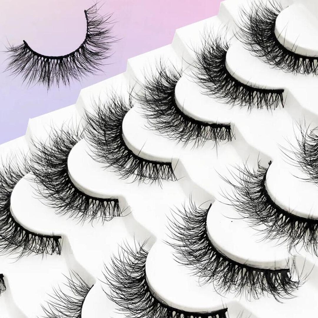 SHEIN - 7pairs Super Fluffy Eyelashes 15mm Natural Faux Mink Lashes Eyelashes - XOXO cosmetics