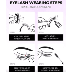 SHEIN 9 Pairs Cat Eye Faux Mink Eyelashes Eyelashes - XOXO cosmetics