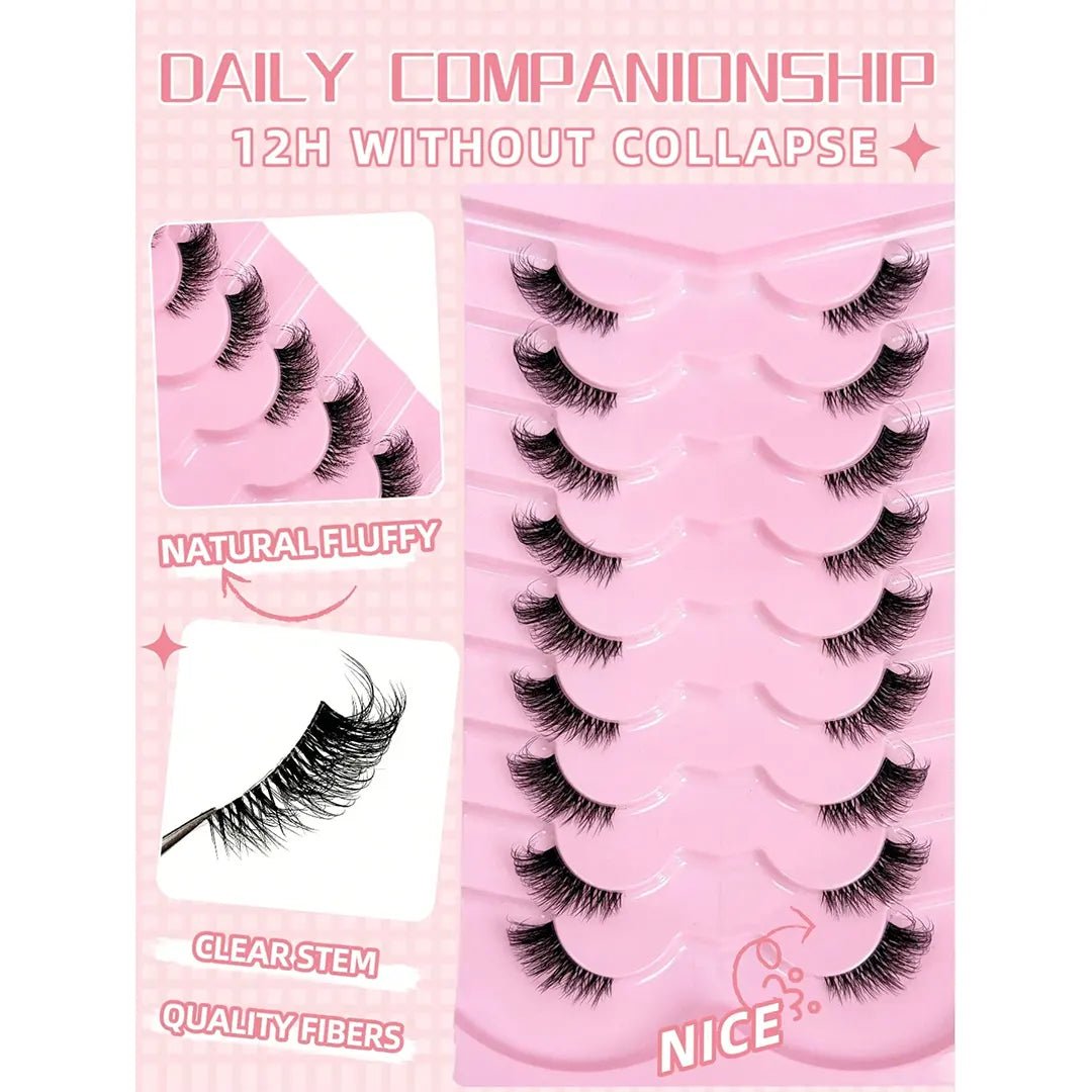 SHEIN 9 Pairs Half Lashes Eyelashes - XOXO cosmetics
