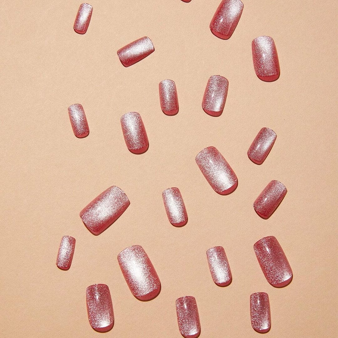 SHEIN Cat Eye Effect Glossy Short Almond Press On Nails Press On Nails - XOXO cosmetics