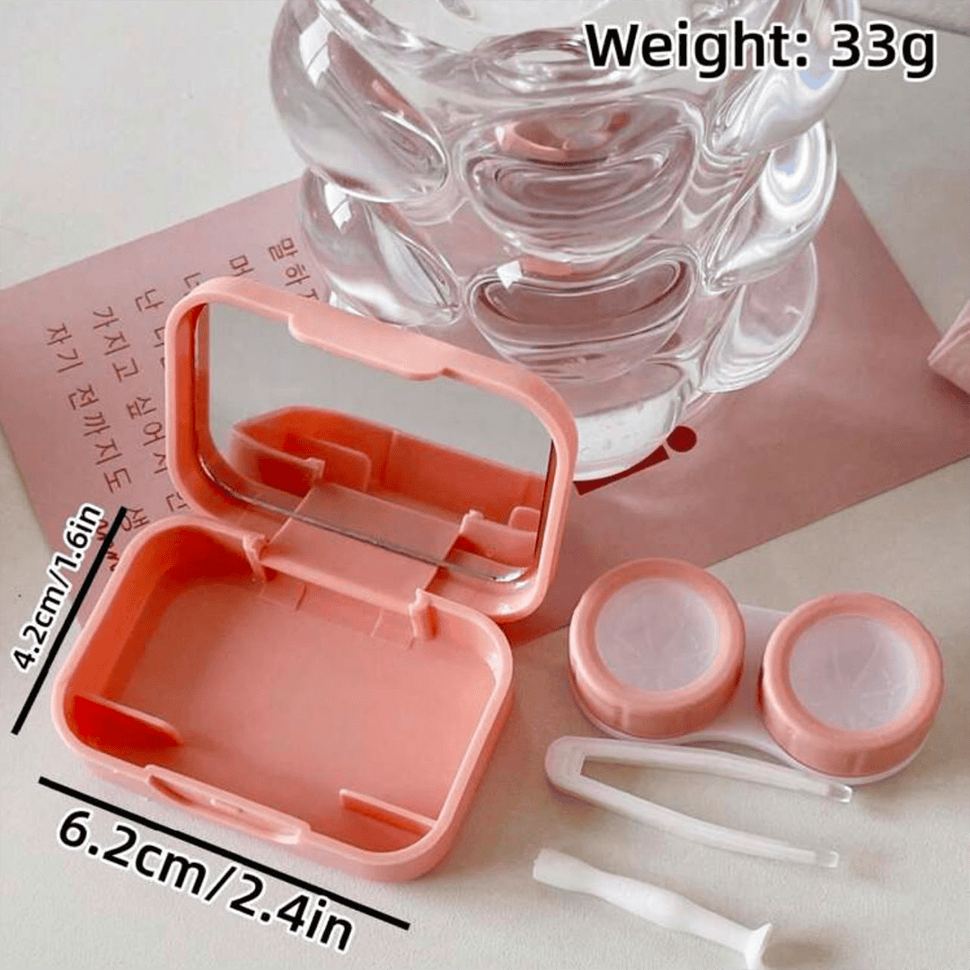 SHEIN Cute & Stylish Contrast Color Contact Lens Case Makeup Tools - XOXO cosmetics