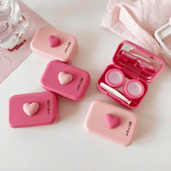 SHEIN Cute & Stylish Contrast Color Contact Lens Case Makeup Tools - XOXO cosmetics