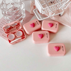 SHEIN Cute & Stylish Contrast Color Contact Lens Case Makeup Tools - XOXO cosmetics